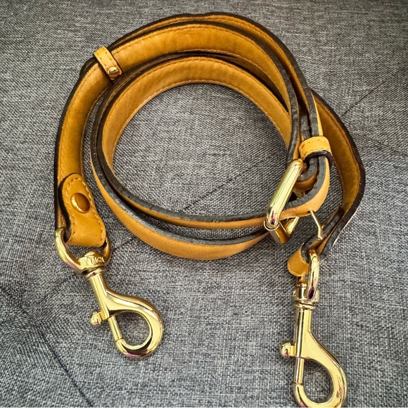 MCM Cognac Visetos Logo Satchel Bag - Picture 10 of 11